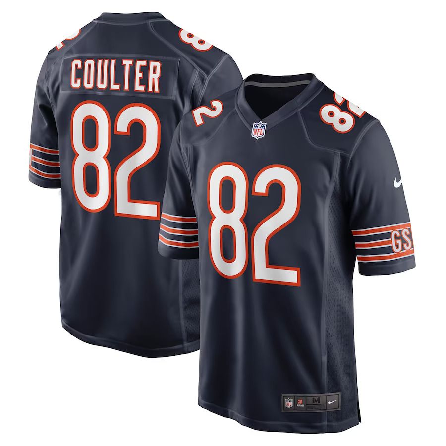 Men Chicago Bears 82 Isaiah Coulter Nike Navy Game NFL Jersey
